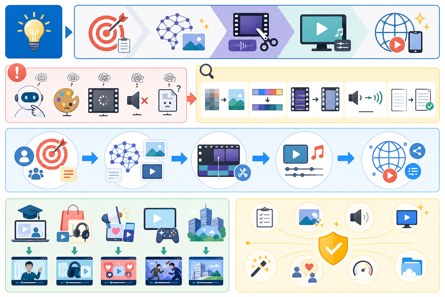 AI動画の作り方｜無料で1本完成する5ステップと失敗回避のコツの図解