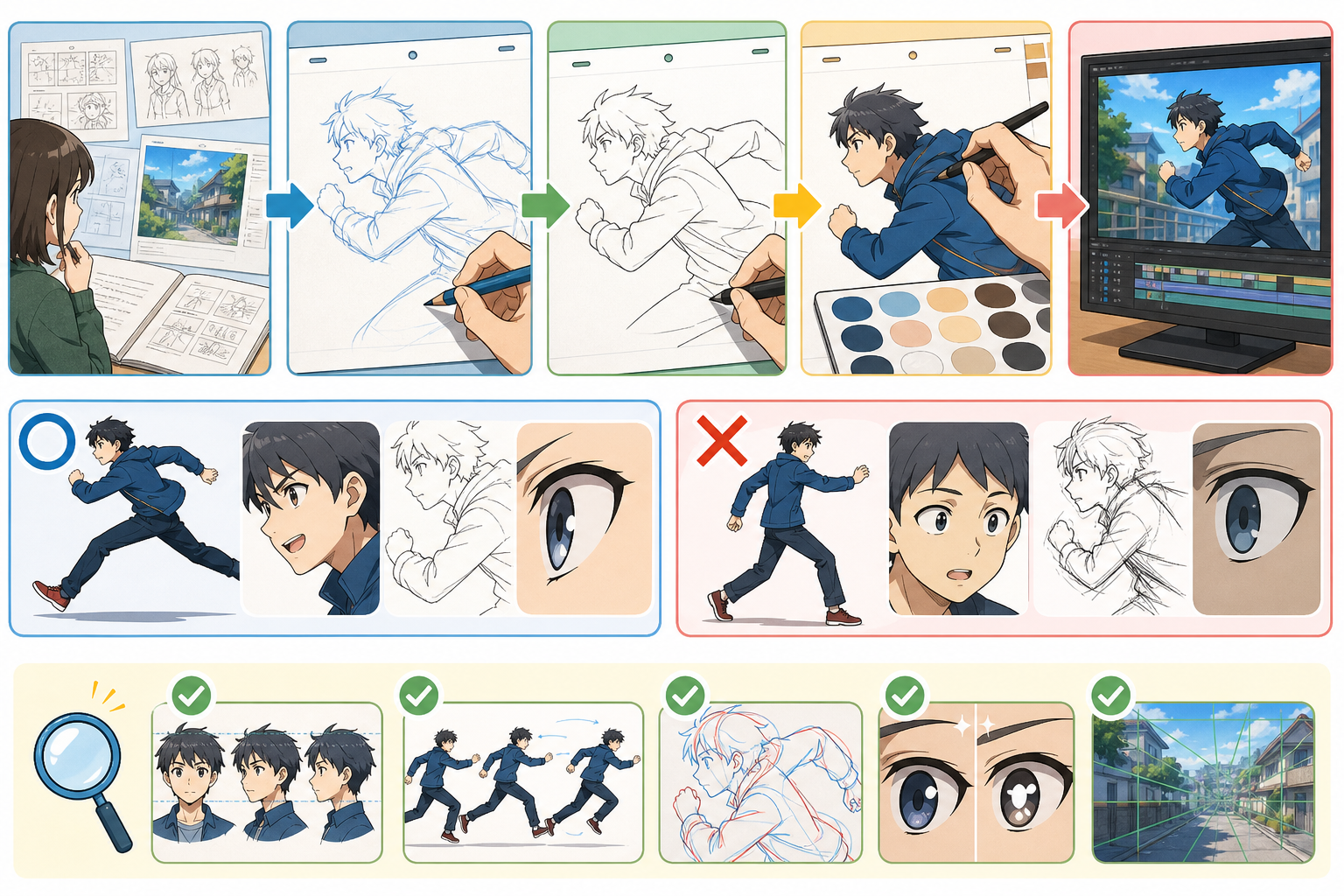 作画とは アニメ制作のどの工程か？原画と動画の流れ