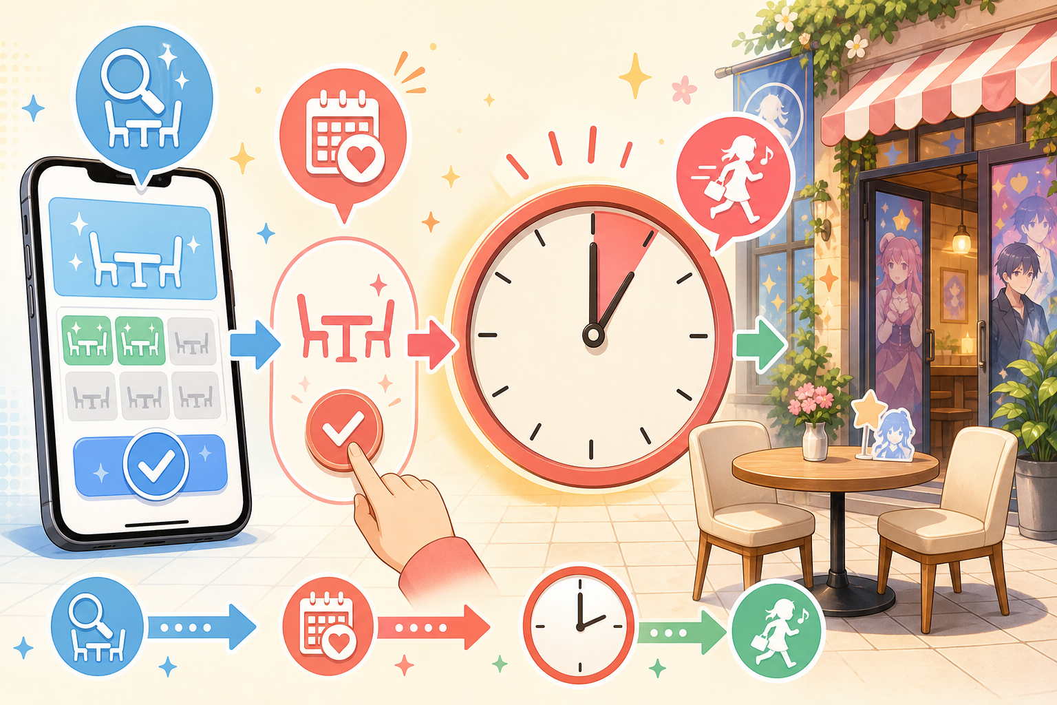 なぜアニメイトカフェの空席予約は取れないのか?