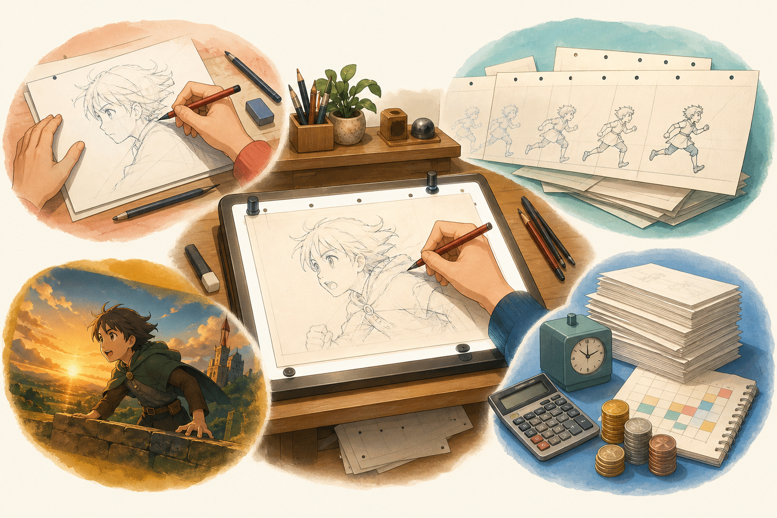 アニメの「作画」とは何の工程？（原画と動画の違い）