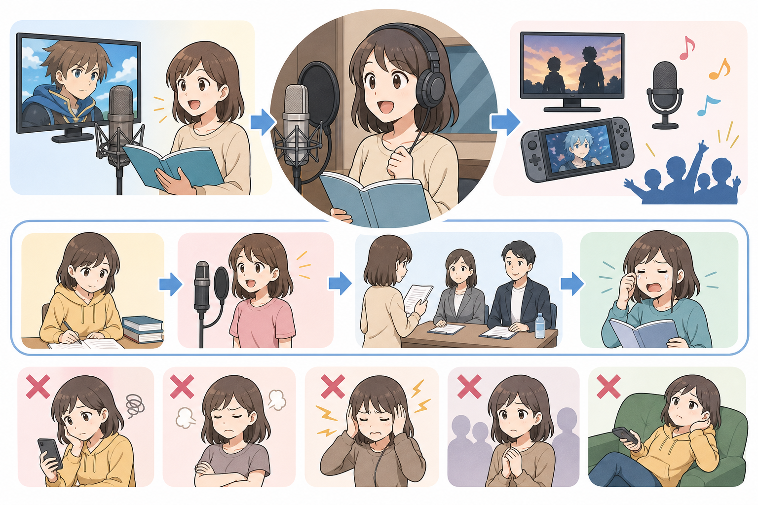 声優の仕事の仕組みをもう少し詳しく