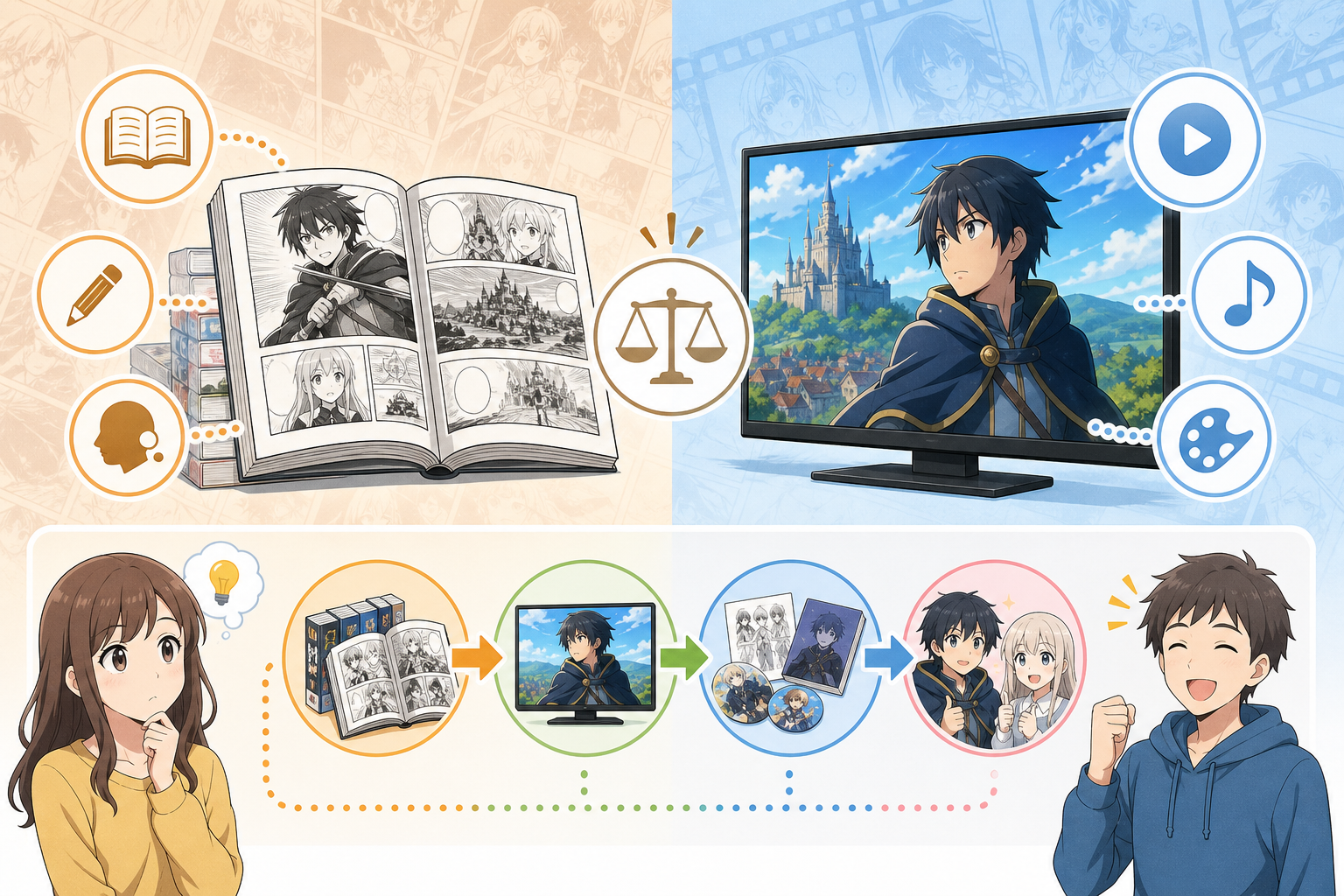 漫画原作とアニメに違いが生まれる主な原因を深掘り