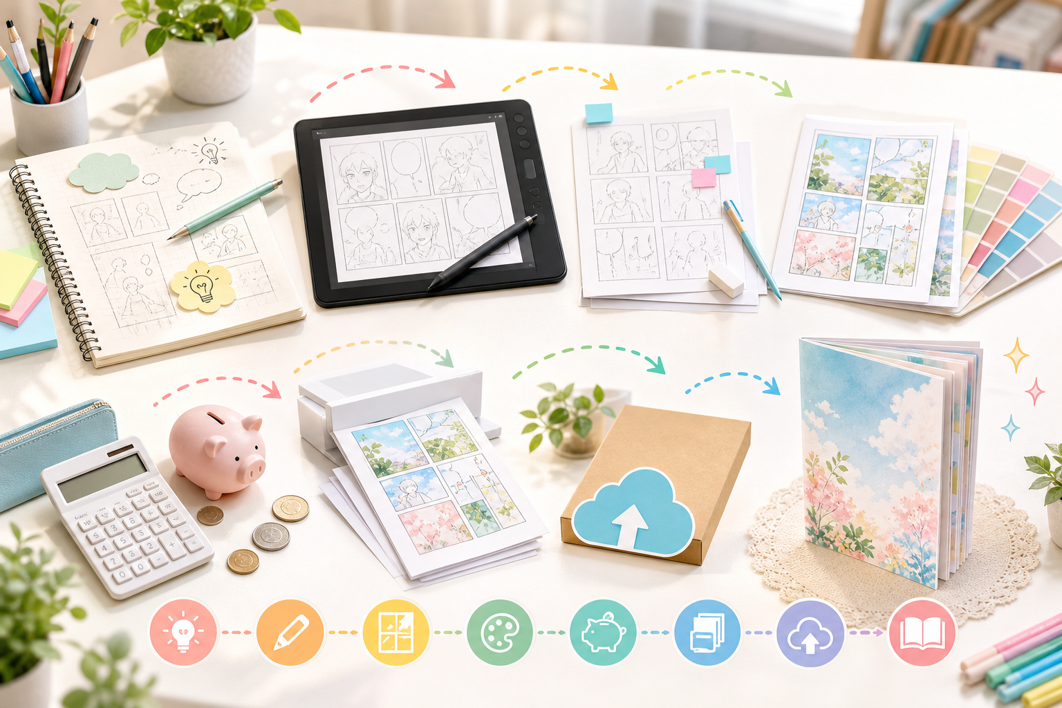 同人誌の作り方｜初心者が7ステップで作る手順・費用・入稿の基本