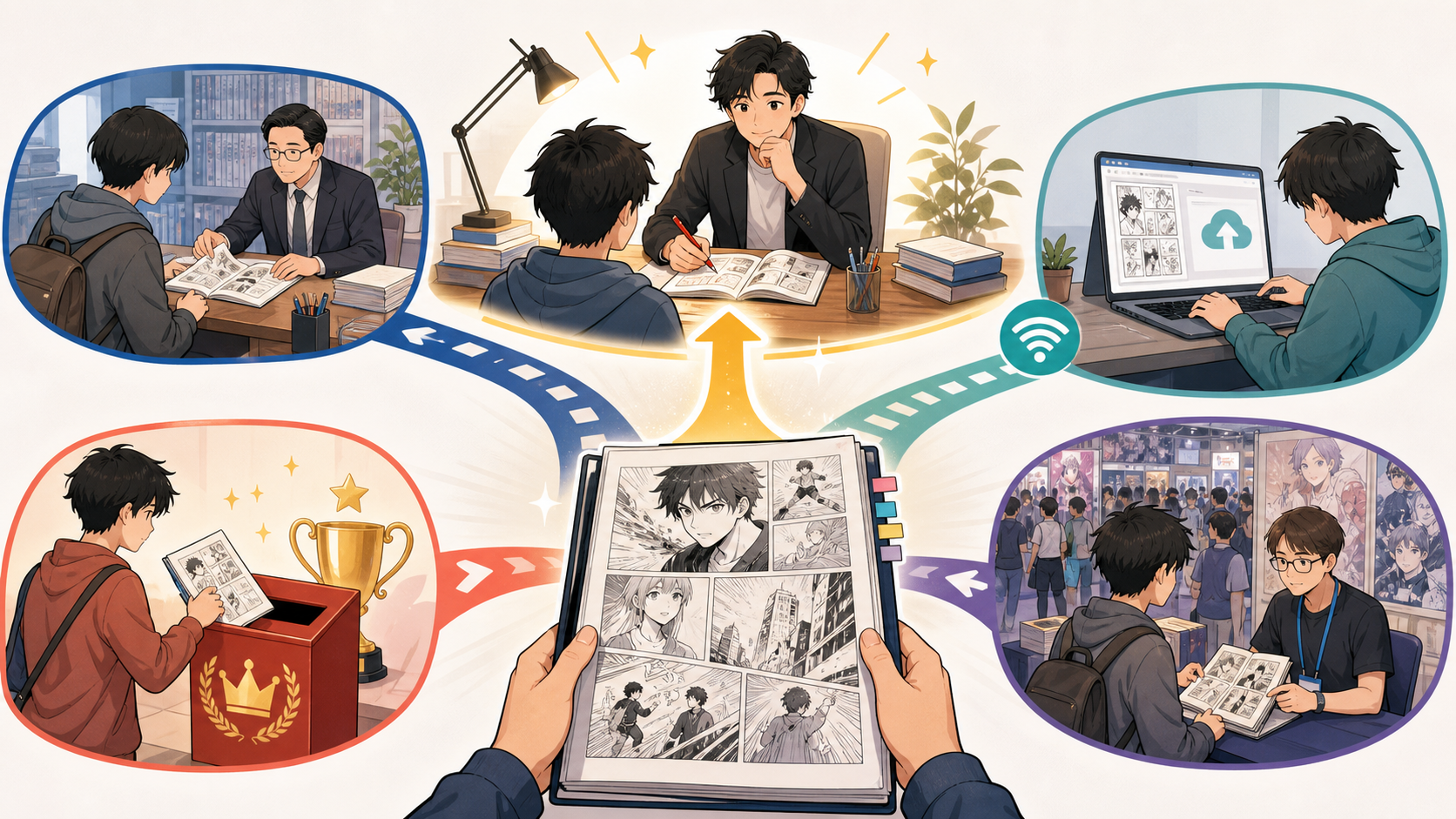 漫画持ち込みの4ルートはどう違う？実測比較表