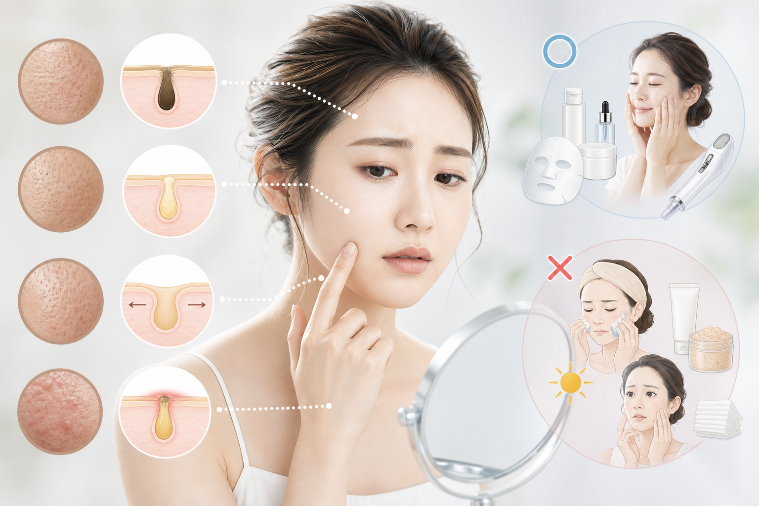 毛穴が開く主な原因を深掘りする