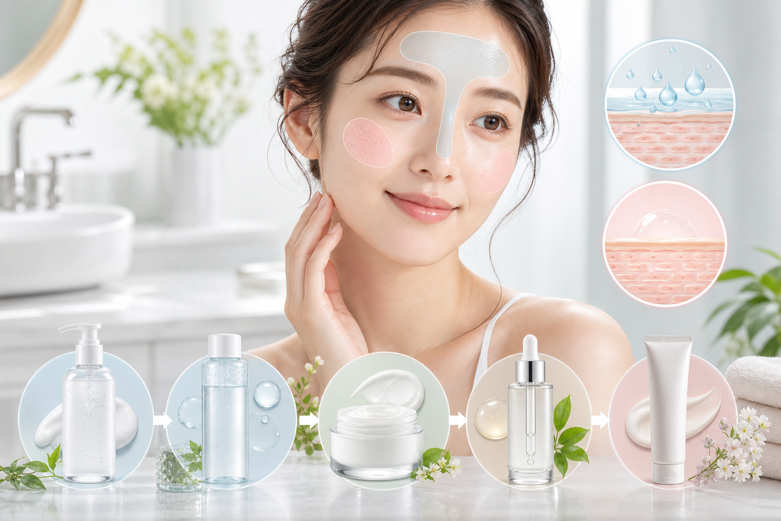 そもそも混合肌とは?乾燥肌・脂性肌との違い