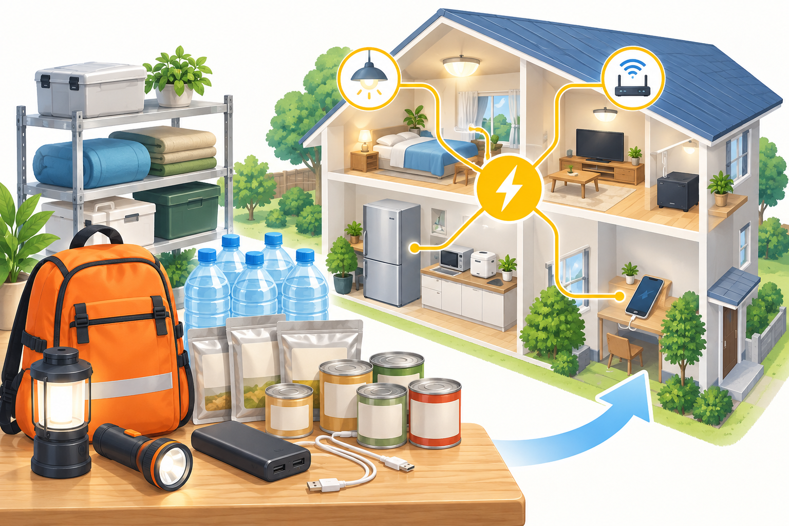 わが家の停電ダメージ診断（住まい・給湯・発電の3問）