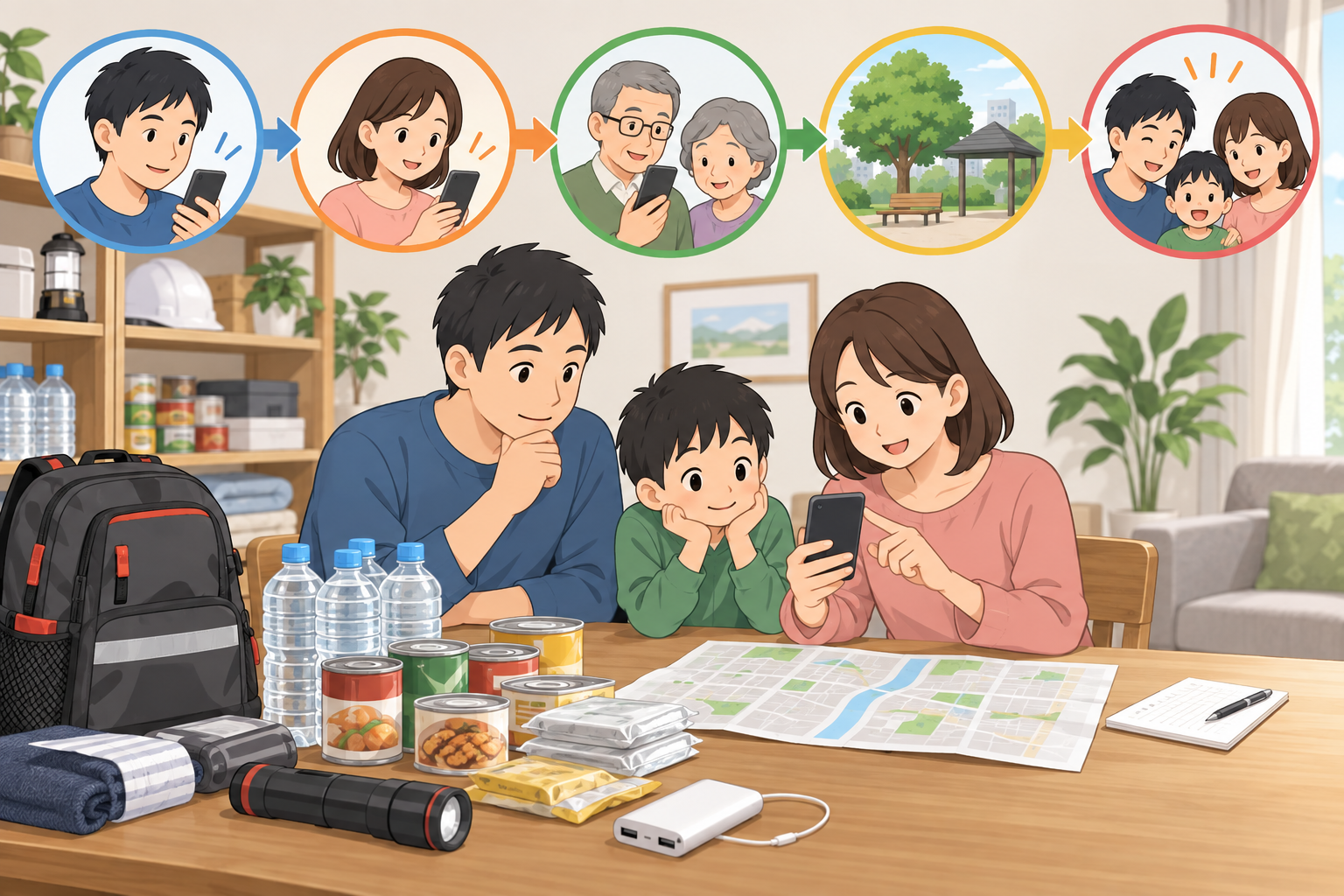 災害時に家族の安否確認で、まず何を決めればいい？