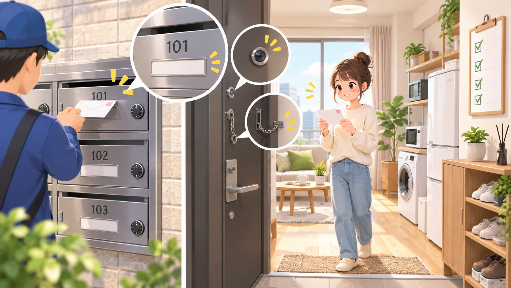 ポストに名前を書かないと郵便は届く？カギは郵便局への連絡