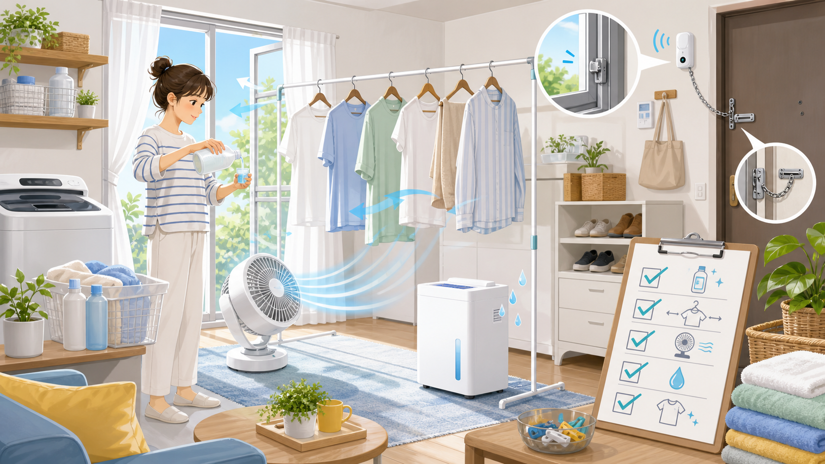 部屋干しが臭くなる原因は何?