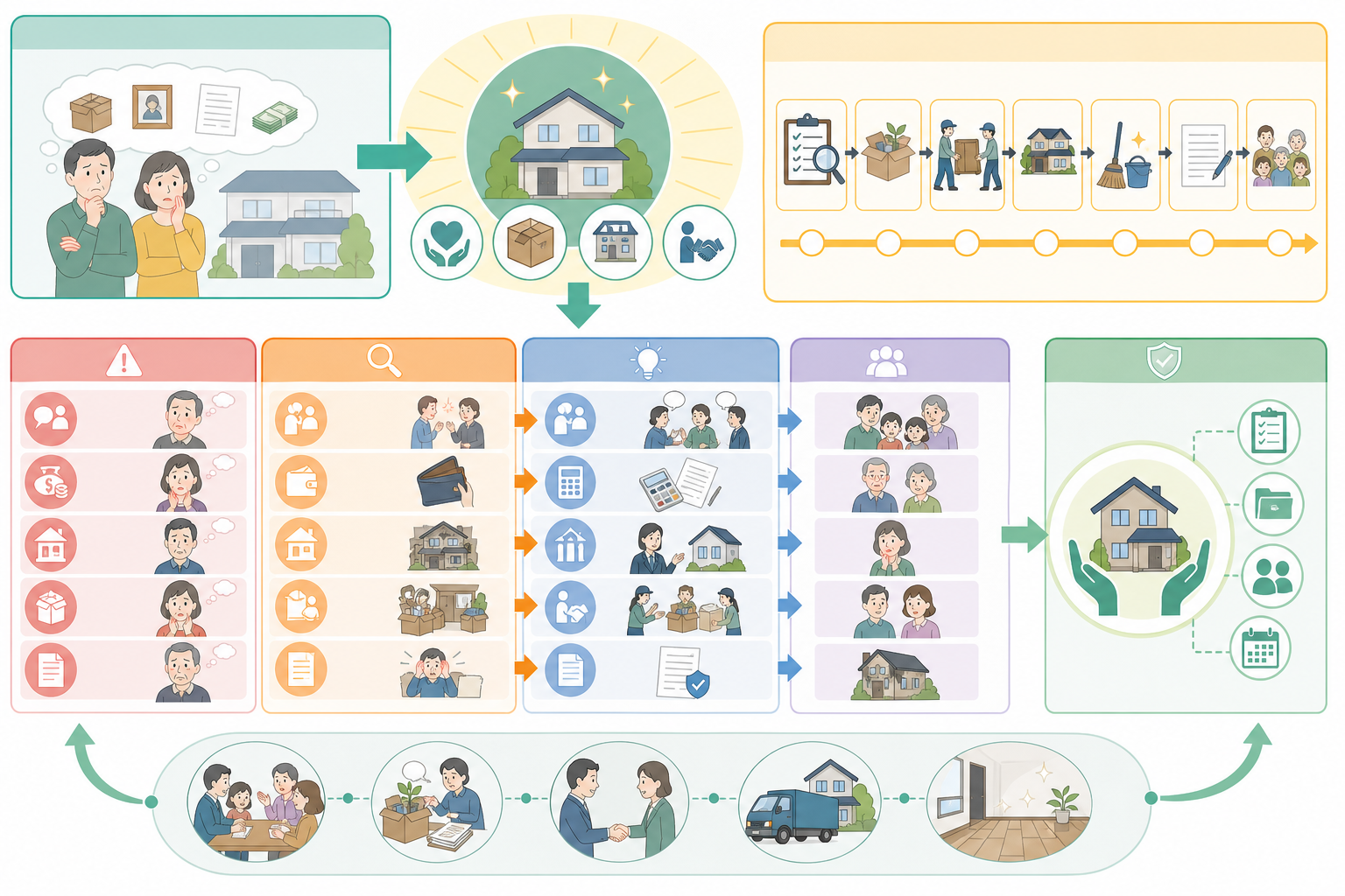 実家じまいの進め方7ステップ｜やってはいけない失敗と正しい順番の図解