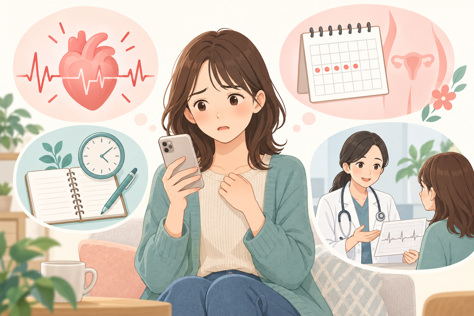 検査中に症状が出た場合と、出なかった場合を分ける