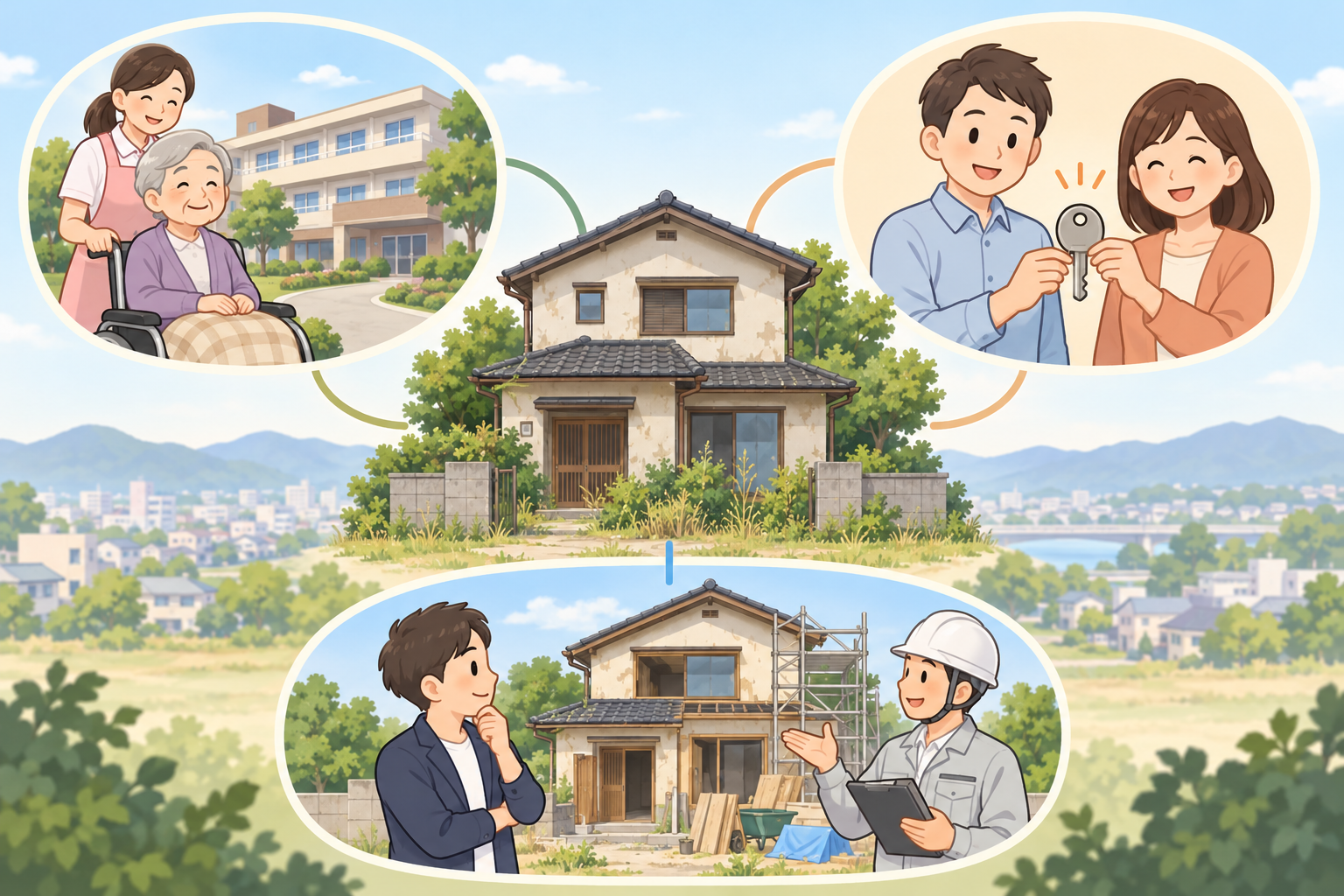 親が老人ホームに入っていた場合の判定