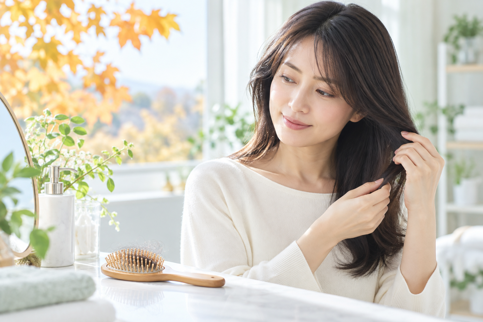 秋に抜け毛が増える原因は?季節変動と受診の目安、今日からできる対策