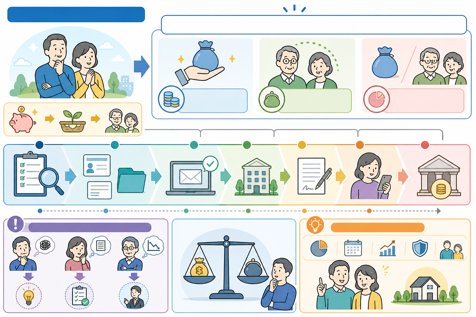 iDeCoの受け取り方｜初心者向け一時金・年金と税金の3ステップの図解