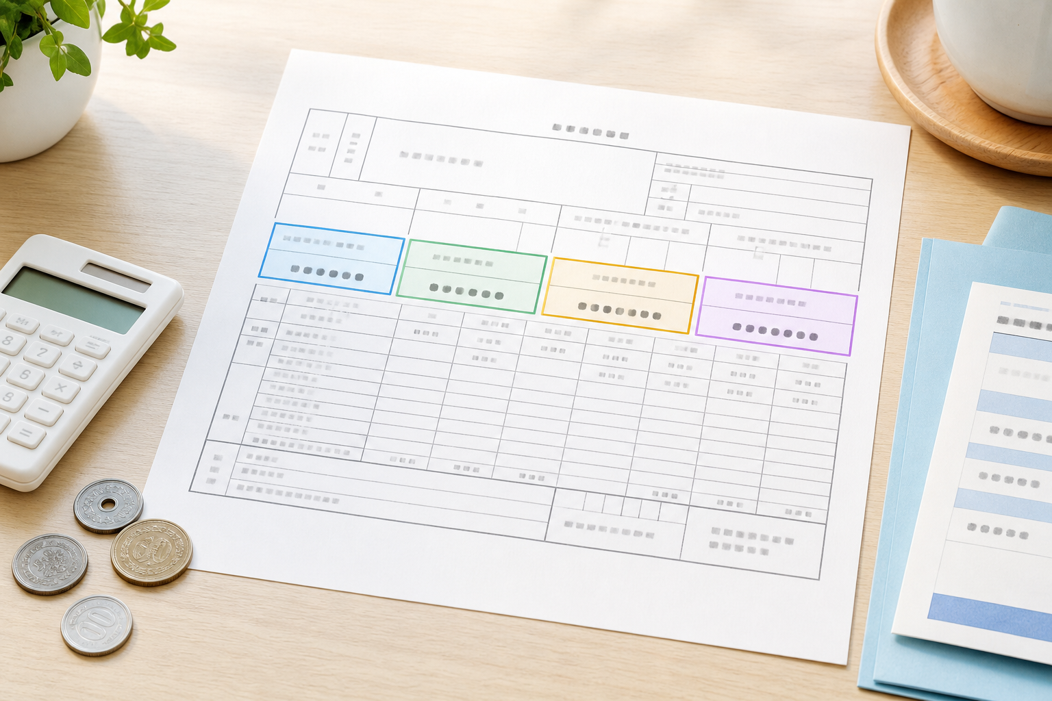 源泉徴収票の見方|初心者は4つの数字だけ・手取りと税額が5分でわかる