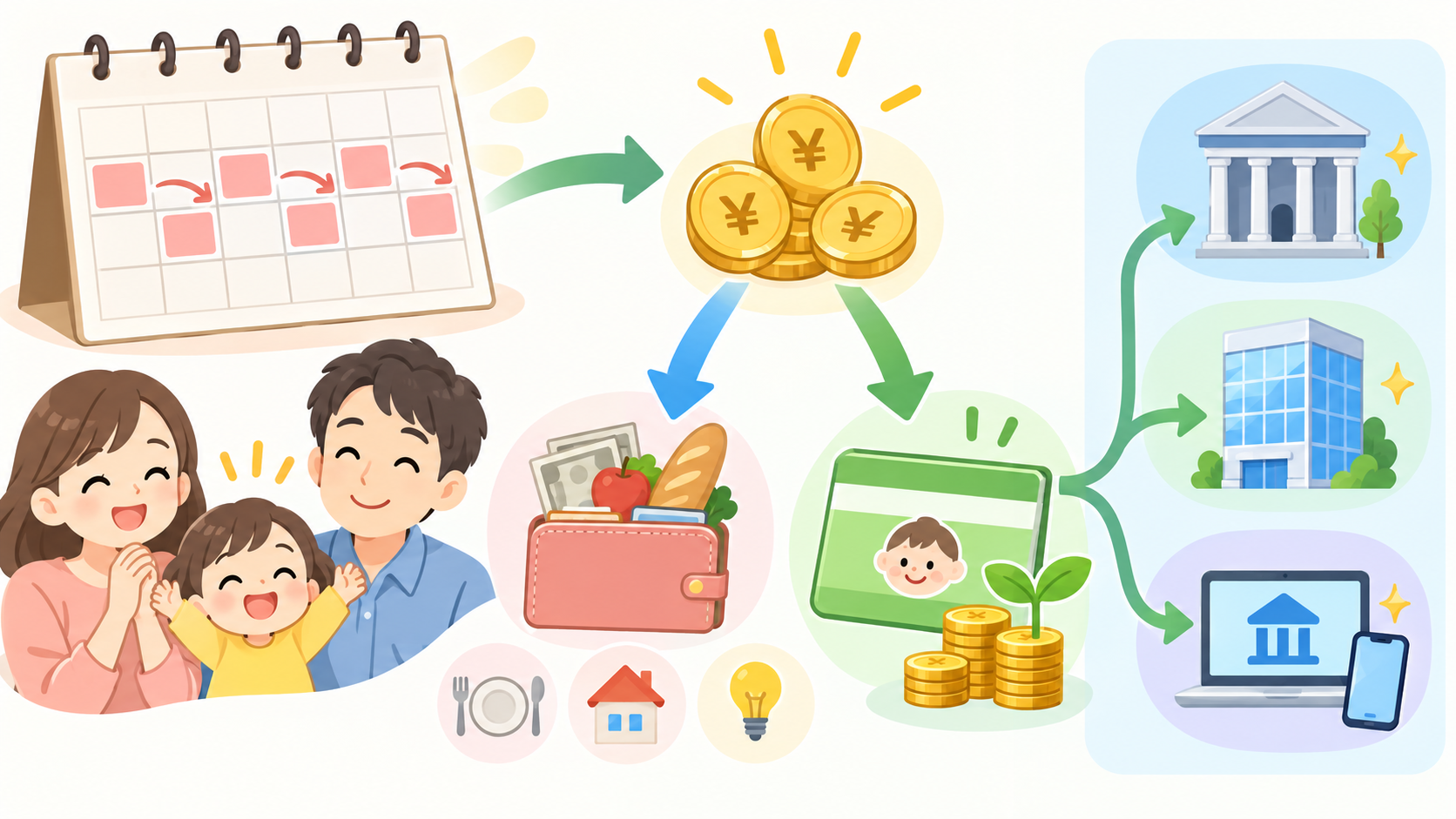 支給額と入金時期をどう確認する?