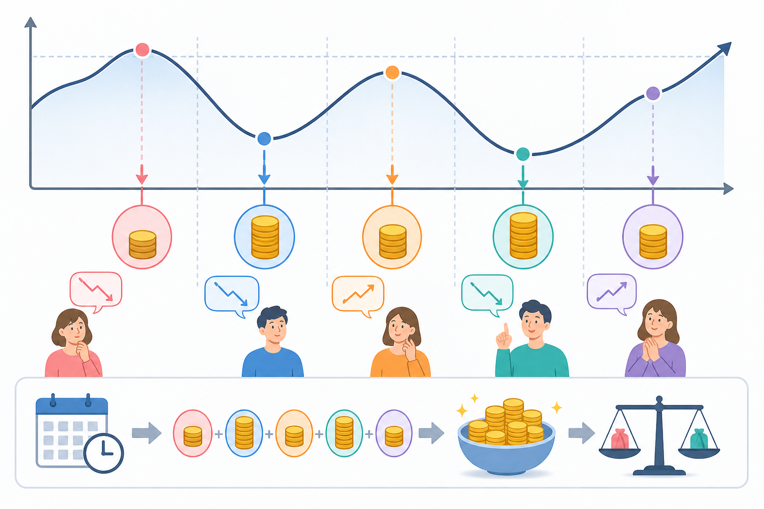 仕組みをもう少し詳しく：なぜ平均単価が下がりやすいのか
