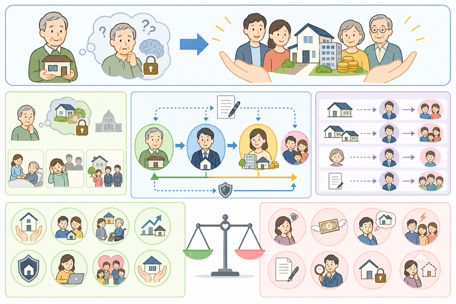 家族信託とは？仕組み・費用と後悔しない始め方｜認知症の財産凍結対策の図解