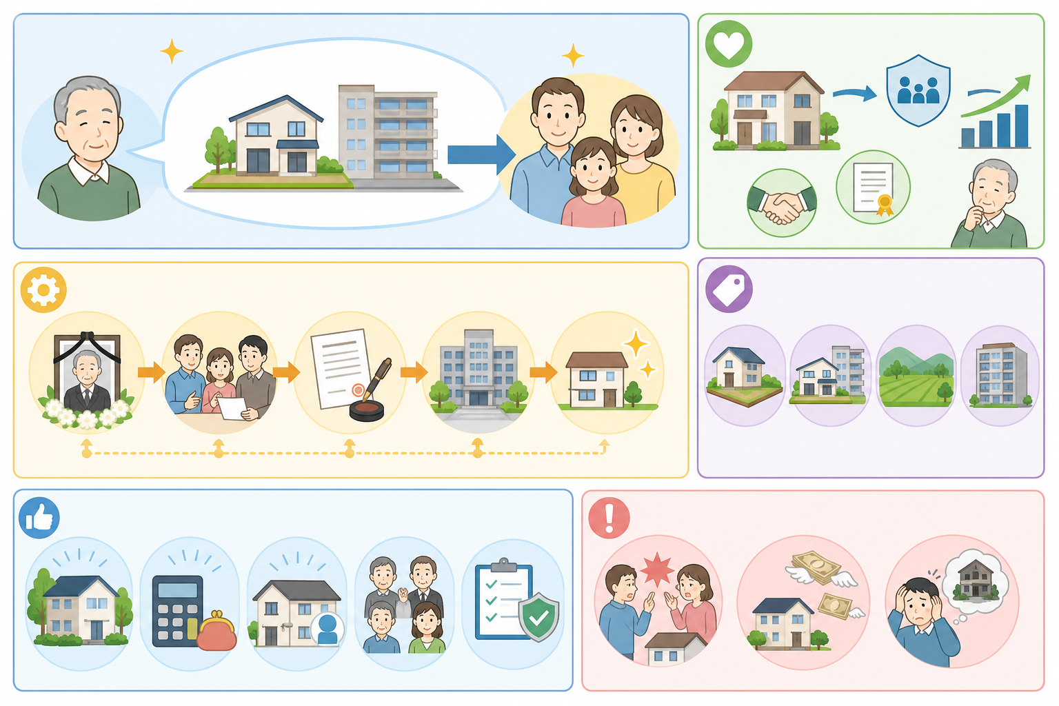 【図解】不動産相続とは？手続きの流れと、やってはいけない3つの失敗の図解